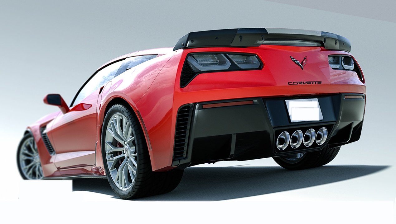 C7 Corvette ACS Rear Lower Bumper Diffuser Fins Carbon Flash